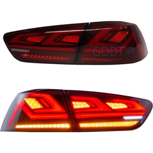 Full Kit 4 Pcs 2007-2020 Led Stop Lamp for Lancer Ex Rear Light Tail for Lancer Gt Warning Marker Lamps Dynamic Heart Beat