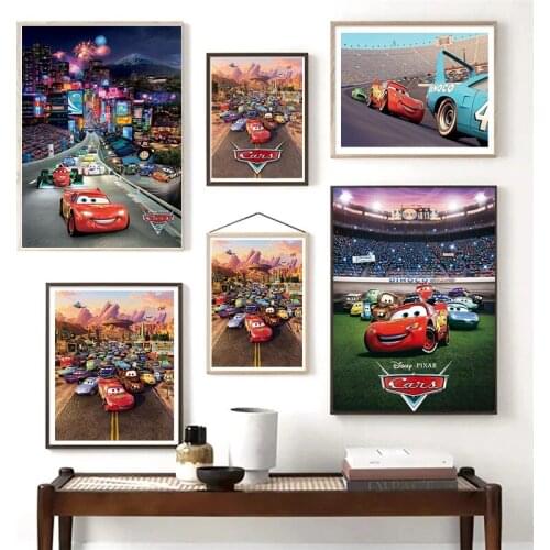 Marvel Animation Art Cartoon Canvas Painting Cars McQueen Posters Abstract Graffiti Wall Art Picture for Kids Home Room Decor