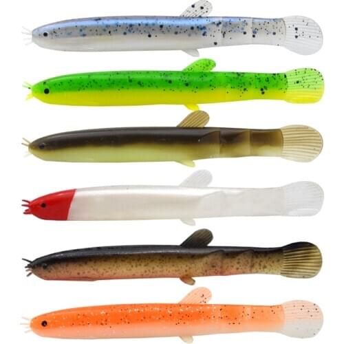 7cm/10cm 6pcs/bag Soft Fishing Lure Seabass Artificial Bait Silicone Worm Shad Eel Needfish Fishing Tackle