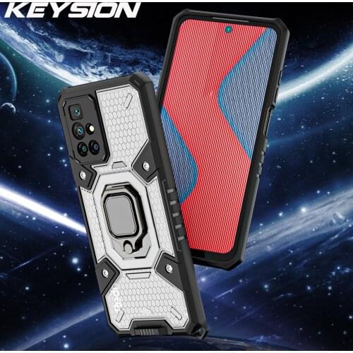 KEYSION Shockproof Case for Redmi 10 10 Prime Note 10 Pro 10T 5G Transparent Phone Back Cover for Xiaomi MIX 4 POCO X3 GT X3 Pro