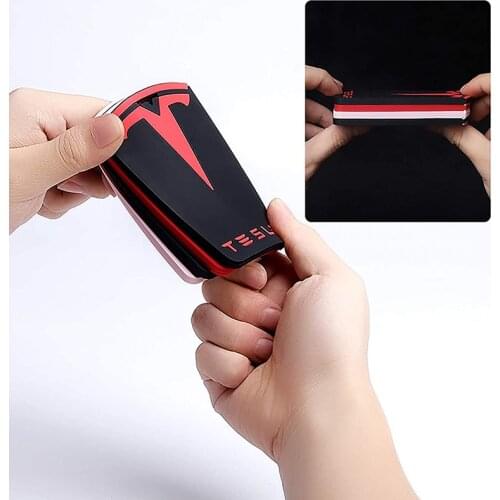 New for Tesla Model 3 Silicone Key Card Cover Holder Decoration Case Protector Keychain ID Card Package Car Interior Accessories