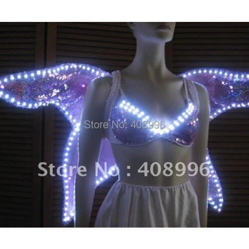 LED luminous bra and wing for performance/light-up costumes/ luminous costume