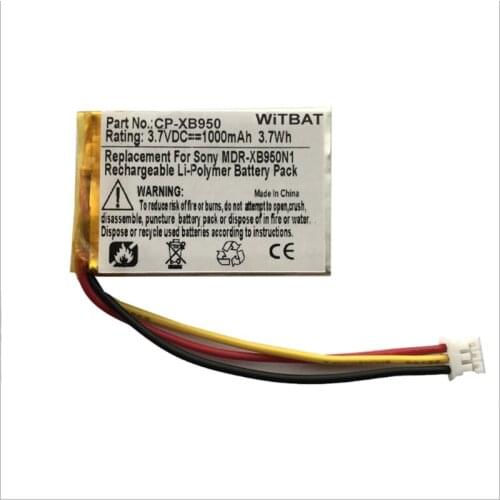 TTVXO 1000mAh Battery US633446E for Sony MDR-XB950N1,SRS-WS1Bluetooth Headset Battery