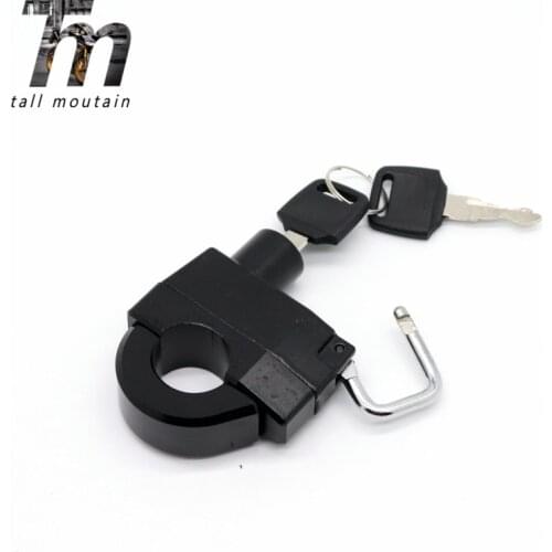 Universal Helmet Lock For 22mm 7/8" handlebar CNC Motorcycle Motorbike Bar Clamp Aluminum