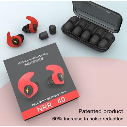 Ear Plugs Sleep Silicone Soft Soundproof Tapones Noise Reduction Filter for Ears for Travel Sleep and Snoring Waterproof Hygiene
