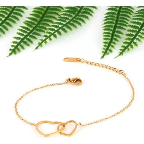 Heart stainless steel women bracelets personality Geometric star cross couple charm chain Friendship bracelet Fashion Jewelry