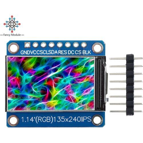 Diymore 1.14 inch SPI 240x135 RGB TFT LCD Display Module ST7789 IPS HD LCD Display for Arduino C51 STM32 3.3V with Pin