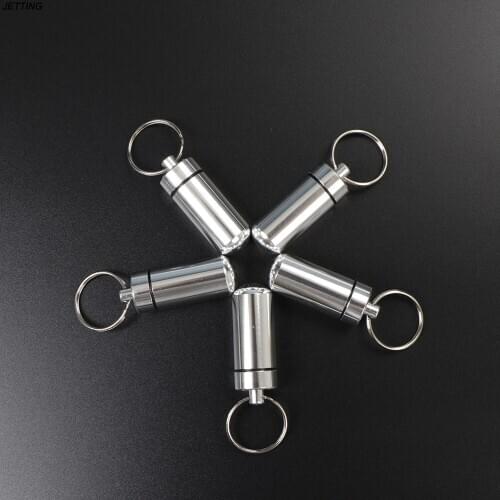 1/5PCS/lot Keychain Pill Box WaterProof Aluminum Drug Pill Cases Bottle Holder Container For Medicines Hot Sale Pill Box