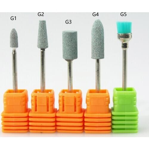 1 PCS 3/32" Green Ceramic Stone Burr Nail Drill Bit Cutter For Professional Manicure Electric Drills Nail Accessory