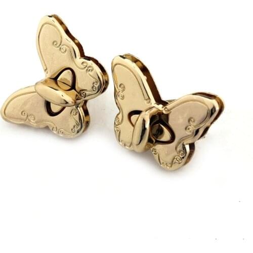 1pcs Metal Butterfly Shape Turn Lock Fashion Twist Lock For DIY Handbag Bag Purse Luggage Hardware Closure Bag Parts Accessories