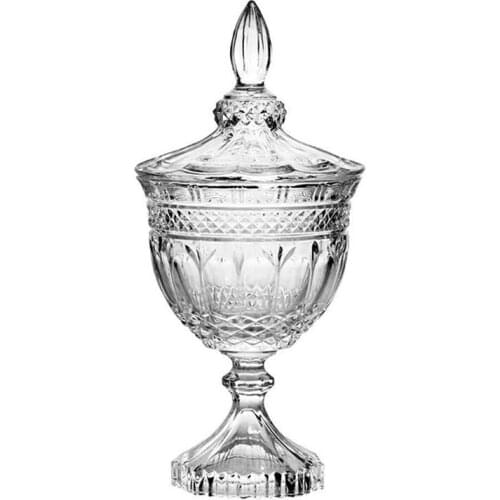 1Pc Glass Candy Jar Decorative European Style Design Glass Storage Canister