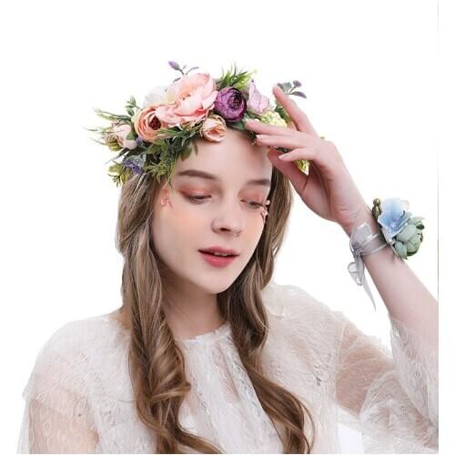 1PC Wedding Tiaras Hairbands Hair Ornaments Flowers Elegant Wedding Hair Accessories For Women Bride Engagement Jewelry