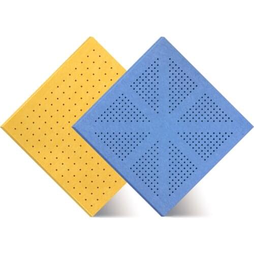 1box 10pcs New arrival Perforated sound absorber Eco-friendly Polyester Material acoustic panels acoustic treatment wall panels