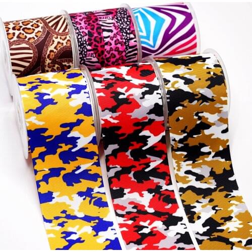 10 Yards Leopard Printed Grosgrain Ribbon For Hair Bows DIY Crafts Handmade Accessories 4658