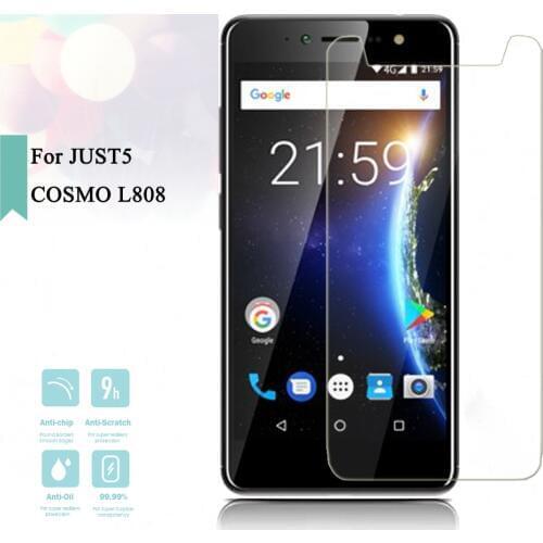 2PCS/Lot For JUST5 COSMO L808 Tempered Glass High Quality Explosion-proof Screen Protector film For JUST5 L808 Screen Protective