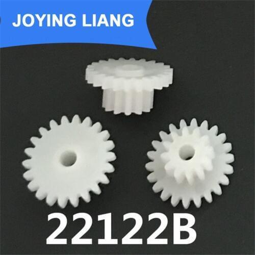 22122B 0.5M Gears 12mm Diameter 22 Teeth + 12 Teeth POM Plastic Gear Machine Motor Parts