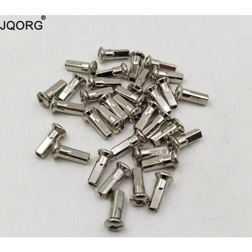 40 PCS/Lot 9 Gauge Diameter 3.5 mm Spoke Caps Brass Material 19.3 mm Longer Electric Motorcycle Spoke Nipples With Sliver Color