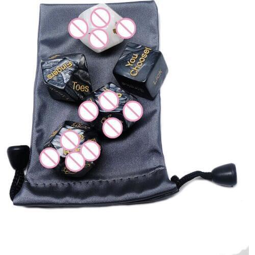 5 Pcs/Set Sexy Dice Top Quality Acrylic Dice Entertainment Gambling Dice 36 Patterns Funny Game Gift