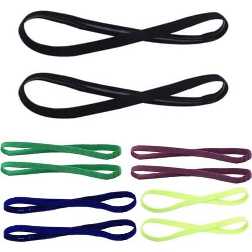 5Pcs Candy Color Sports Headband Fitness Hair Bands Man Woman Hair Wrap Brace Elastic Cycling Yoga Running Exercising Sweatband