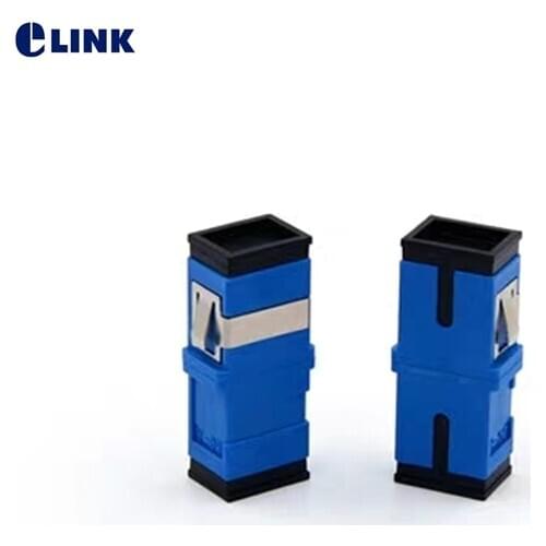 50pcs SC UPC simplex adapter fiber optic adapter no flange blue ftth coupler SM free shipping SC connector flangeless IL