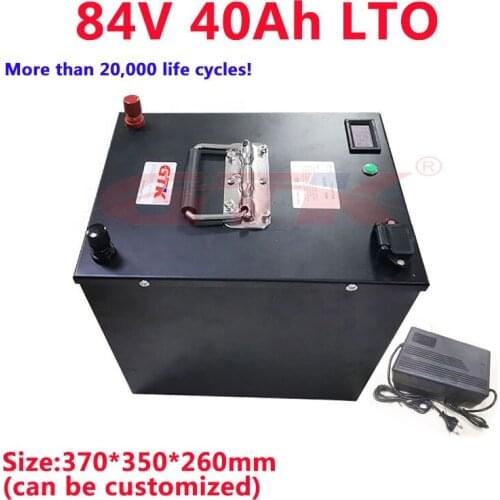 Great 84V 40Ah LTO battery pack 7000w high discharge lithium titanate BMS for electric tricycle scooter wheelchair +5A Charger