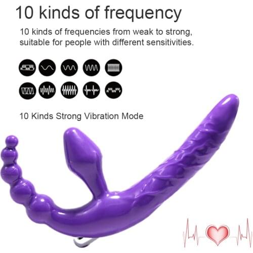 Double Penetration Dildo Anal Vibrator Sex Toys For Adults Couples Silicone Butt Plug Vibrators for Women Anus Sex Products