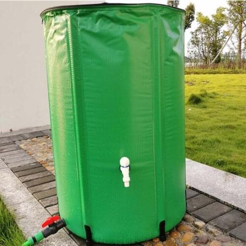 Big Rain Barrel collapsible Rainwater Harvest water tank garden strong PVC foldable Collection Tank Container with Runoff