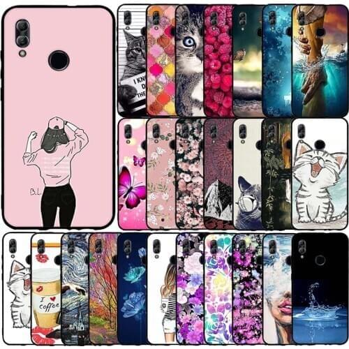 For Huawei Honor 10 Lite Case Flower Animal Cover Silicone Case For Huawei P Smart 2019 Bumper Shockproof Phone Case Bumper Etui