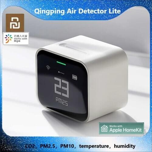 Qingping Air Detector lite Retina Touch IPS Screen Touch Operation pm2.5 Mi home APP Control Air Monitor work with apple Homekit