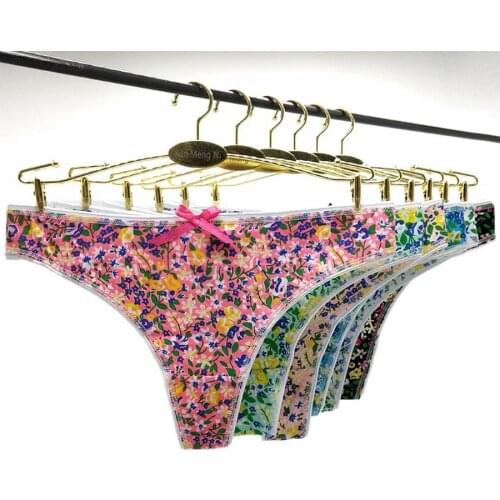 DHL 1000pcs Sexy G-String Women Cotton Underwear Lace Transparent Panties Lady T-back Intimates