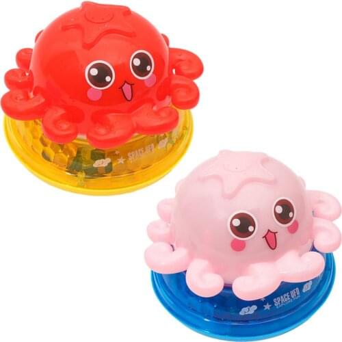 Spray Water Bath Toy For Baby Flashing LED Light Rotate With Shower Infant Toddler Octopus Squirting Sprinkler Bathroom Toy