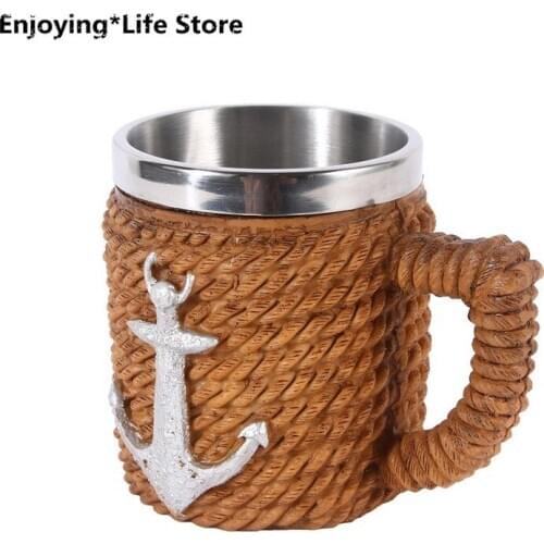 Mug Coffee Skull Resin Skull Stainless Steel Beer Glass Wine Glass Bar Decoration Home Decoration