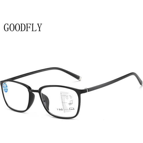 Progressive Multifocal Reading Glasses Men Women Blue Light Blocking Glasses Super Light Square Computer Glasses Presbyopic