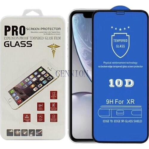 New 10D Full Cover Premium Film Tempered Glass for iPhone12 mini 5.4 pro 6.1 pro max 6.7 inch 11 5.5 X XR Xs 8 7 6s plus 100pcs