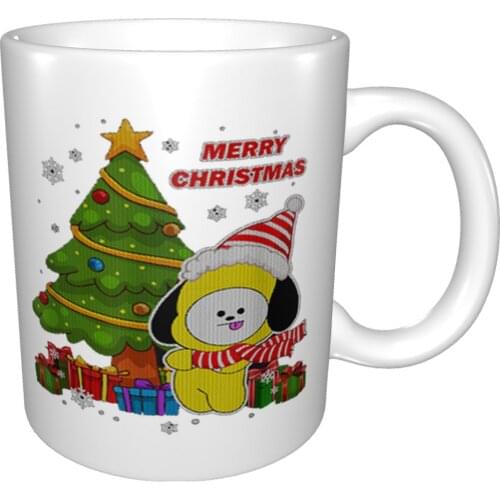 Official Christmas Tee-Bt21-Btscute Chibi Kids Mug Coffee Cup Coffee Mug Borrey Coffee Set Morning