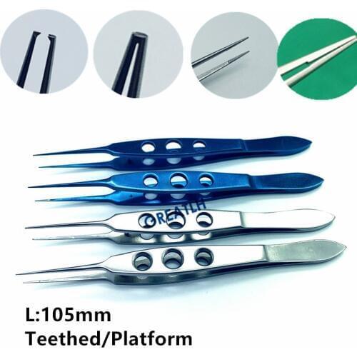 Ophthalmic Micro tweezer Tissue Forceps 10.5cm Ophthalmic eye Instrument