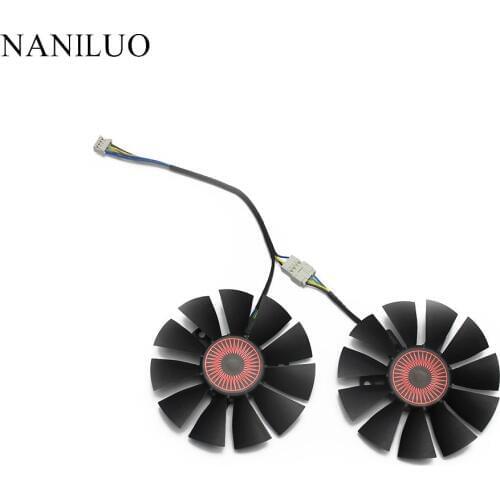T128010BH 75mm DC 12V 0.25A Cooler fan For ASUS STRIX GTX1060 1050 GTX960 GTX950 GTX750Ti R9 370 Graphic Card with free shipping
