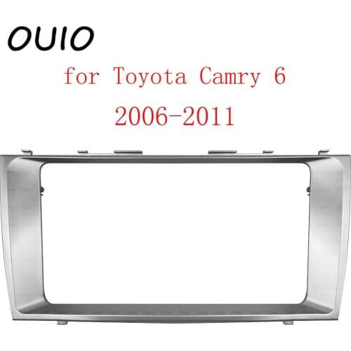 OUIO 9 inch car dashboard Double Din DVD frame decoration kit dashboard panel suitable for Toyota Camry 6 2006-2011 frame