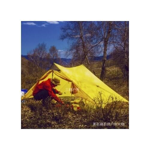 LanShan 2 3F UL GEAR 2 Person 1 Person Outdoor Ultralight Camping Tent 3 Season 4 Season Professional 15D Silnylon Rodless Tent