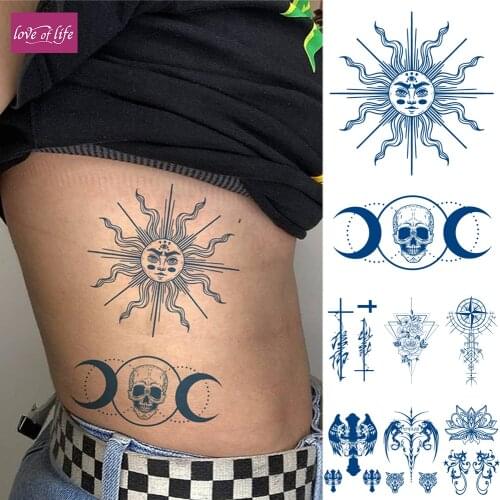 Semi-Permanent Temporary Tattoos,Half Arm Shoulder Neck Temporary Tattoo for Women Men, Realistic Long Lasting Temporary Tattoos