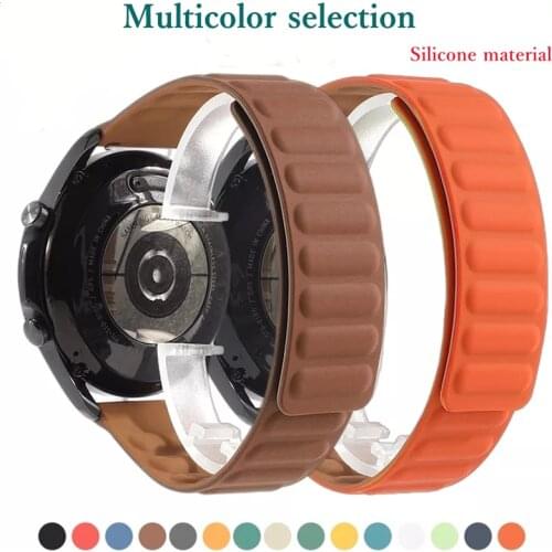 Silicone Magnetic Strap for 20mm 22mm Samsung Galaxy WatchBand 42mm 46mm Series Galaxy Watch3 45mm 41mm for Amazfit BipGTR Strap