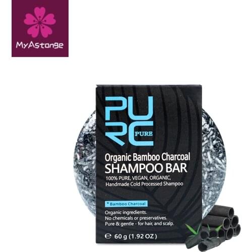 Gray White Hair Color Dye Treatment Bamboo Charcoal Clean Detox Soap Bar Black Hair Shampoo Shiny Hair & Scalp Treatment