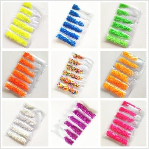 Mixed Size s6-s20 Non Hotfix Luminous Rhinestone Flatback Fluorescent Rhinestones Crystal Glue On Flash For 3D Nails Art
