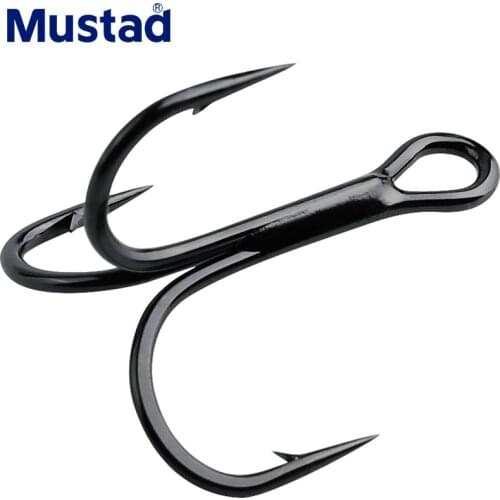 Mustad Hook TR78NP-BN Round Bottom Double Strong Three Hooks Thick High Strength Three Anchor Hook Road Hook