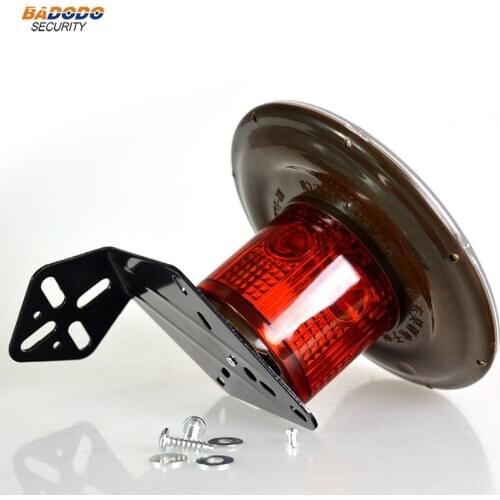 Rain-proof Optically Controlled No Switch Solar Warning alarm lamp light max distance 2000m 3600mAh battery wireless alarm lamp