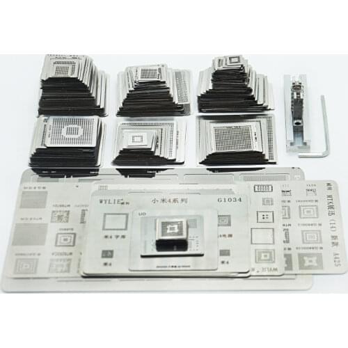 High Quality 1Set Mini Directly Heat BGA Reball Reballing Jig with 810Pcs Universal Stencils Template Set Kit For BGA Repair