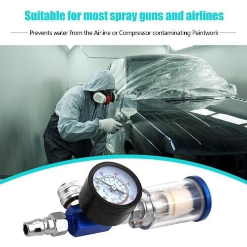 High Quality Spray Gun Air Regulator Gauge In-line Water Trap Filter Tool JP/EU/US Adapter Pneumatic Spray Gun Accessories