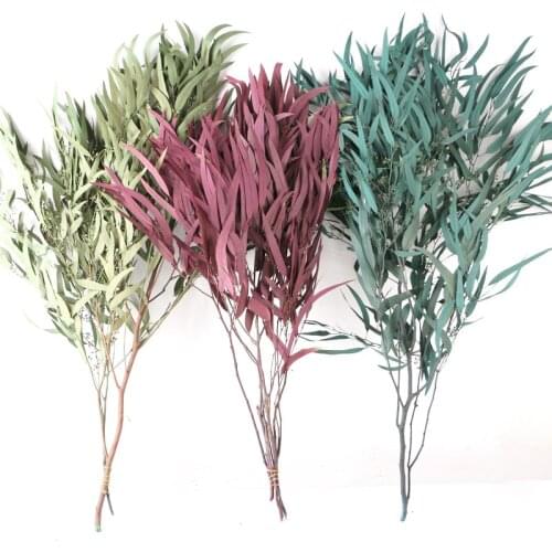 1 Bunch Eucalyptus Branches Natural Dried Flower Bouquet Leaves for Decoration Wedding Party Home Decor DIY Eucalyptus Garland