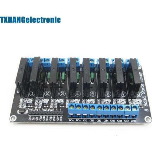 1pcs 5v 8 Channel SSR G3MB-202P Solid ate Relay Module diy electronics