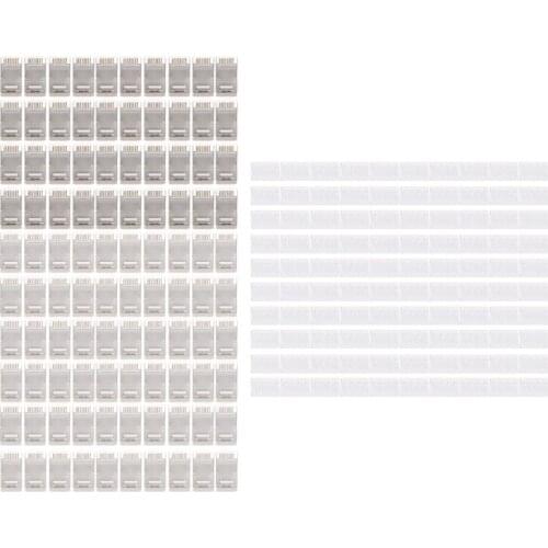100Pcs RJ45 Network Connector CAT6 Modular Plugs Shielded Version With Loading Bar